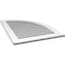 Ekena Millwork Quarter Round Top Right Surface Mount PVC Gable Vent w/ 3-1/2"W x 1"P Standard Frame, 28"W x 40"H GVPQR28X4001SF - alternate 3